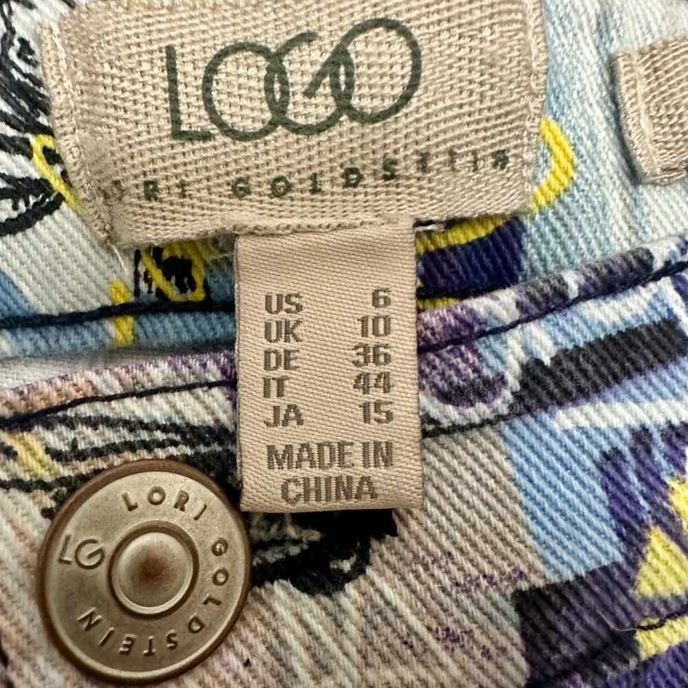 LOGO by Lori Goldstein Multicolor Floral Patchwork Jeans - Picture 5 of 11